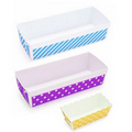 4 Oz. Paper Baking Loaf Pans in Fun Colors - 3"x1 1/5"x1 2/5"